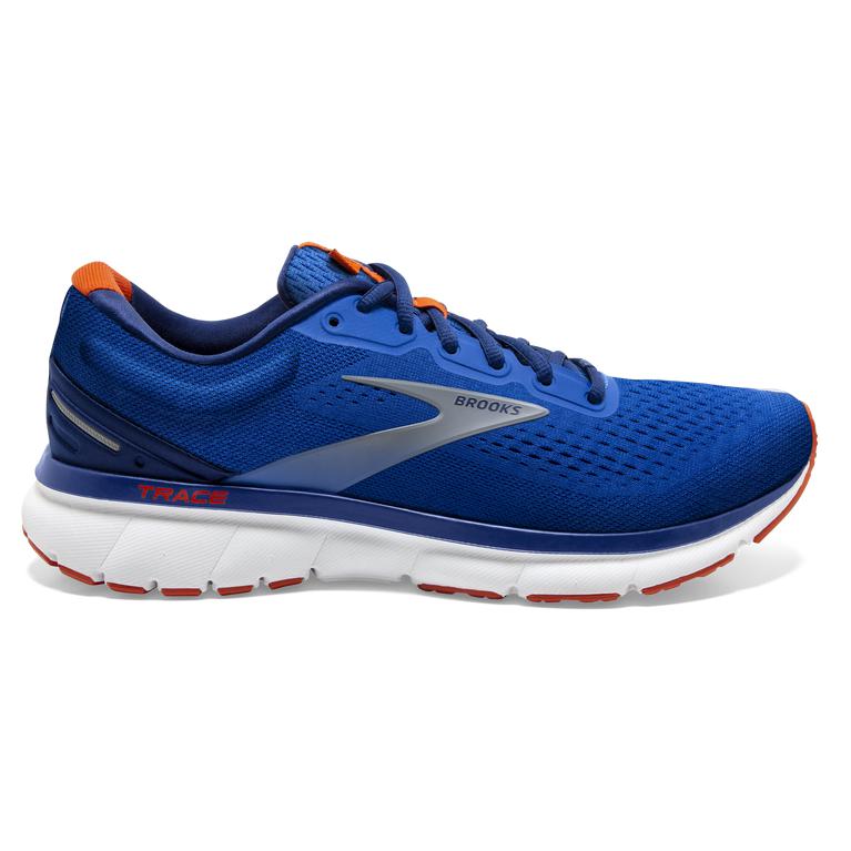 Brooks Trace Adaptive Road Running Shoes - Men's - Blue/Navy/Orange (38065-CLIV)